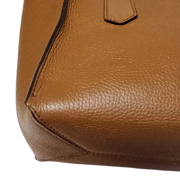 Michael Kors Purse~Satchel Crossbody~Saddle Tan Pebble Leather - Picture 13 of 16